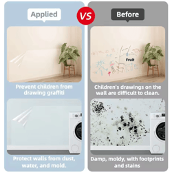 transparent kitchen wall protective film – oil-proof waterproof sticker for easy clean surfaces
