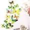3D Butterfly Wall Stickers Set Elegant PVC Butterfly Wall Decals For Stylish Home Decor 3