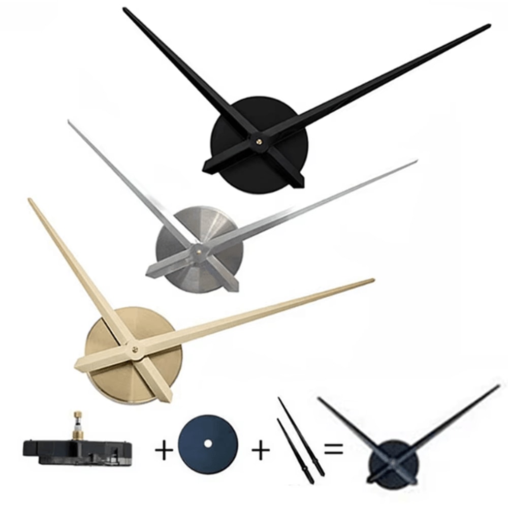 DIY Large 3D Wall Clock Mechanism Kit Modern Silent Quartz Clock Hands Set 0