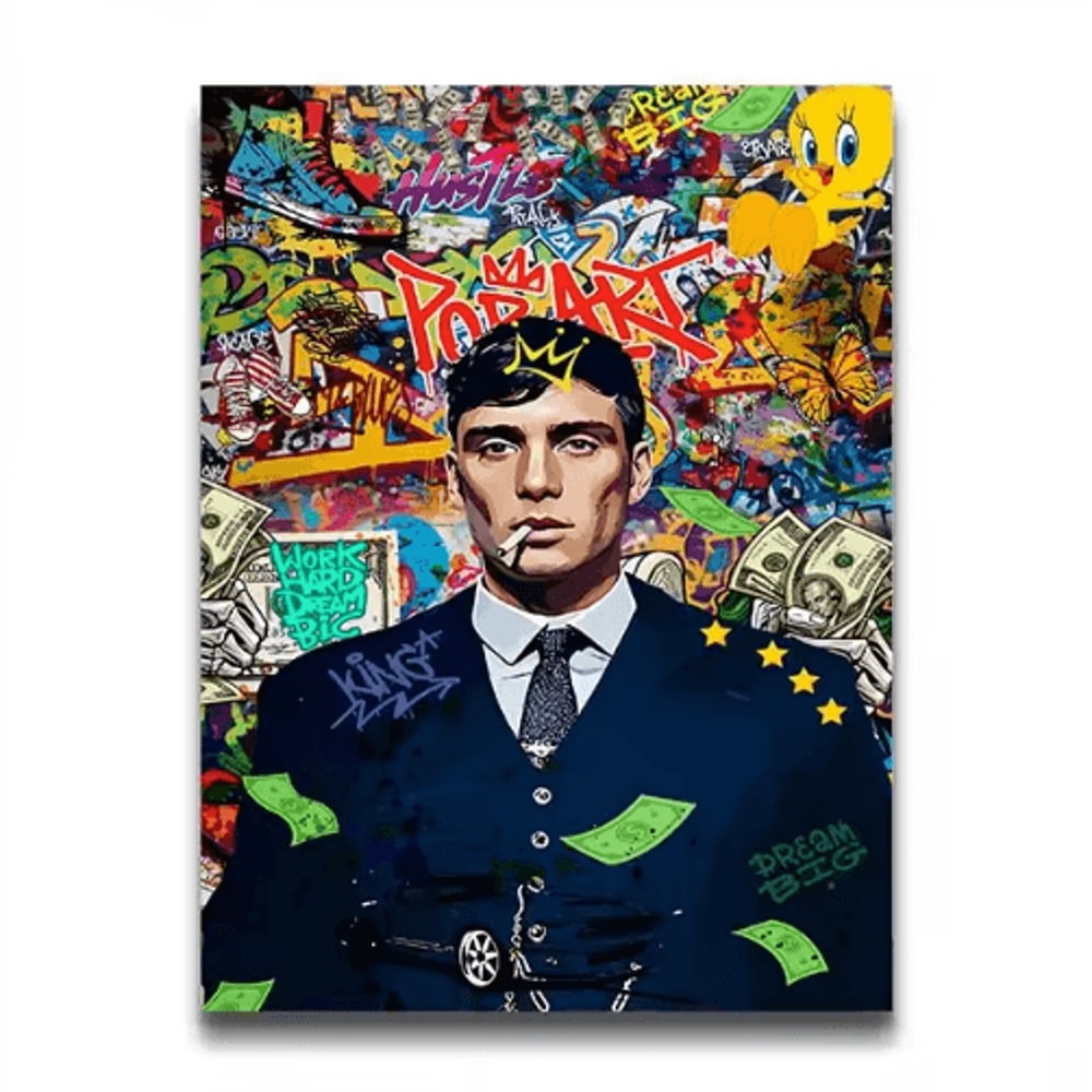80s Gangster Graffiti Canvas Poster Retro Urban Street Art Wall Decor 1