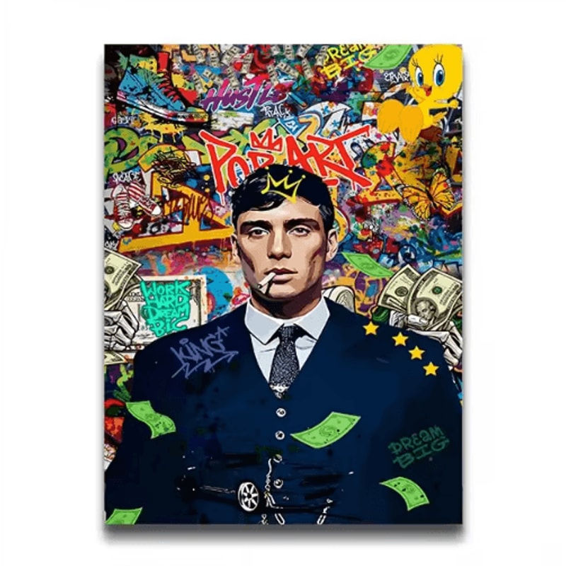 80s Gangster Graffiti Canvas Poster Retro Urban Street Art Wall Decor 1