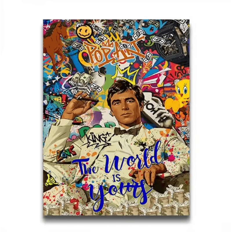 80s Gangster Graffiti Canvas Poster Retro Urban Street Art Wall Decor 2