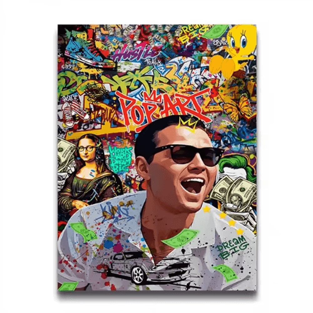 80s Gangster Graffiti Canvas Poster Retro Urban Street Art Wall Decor 3