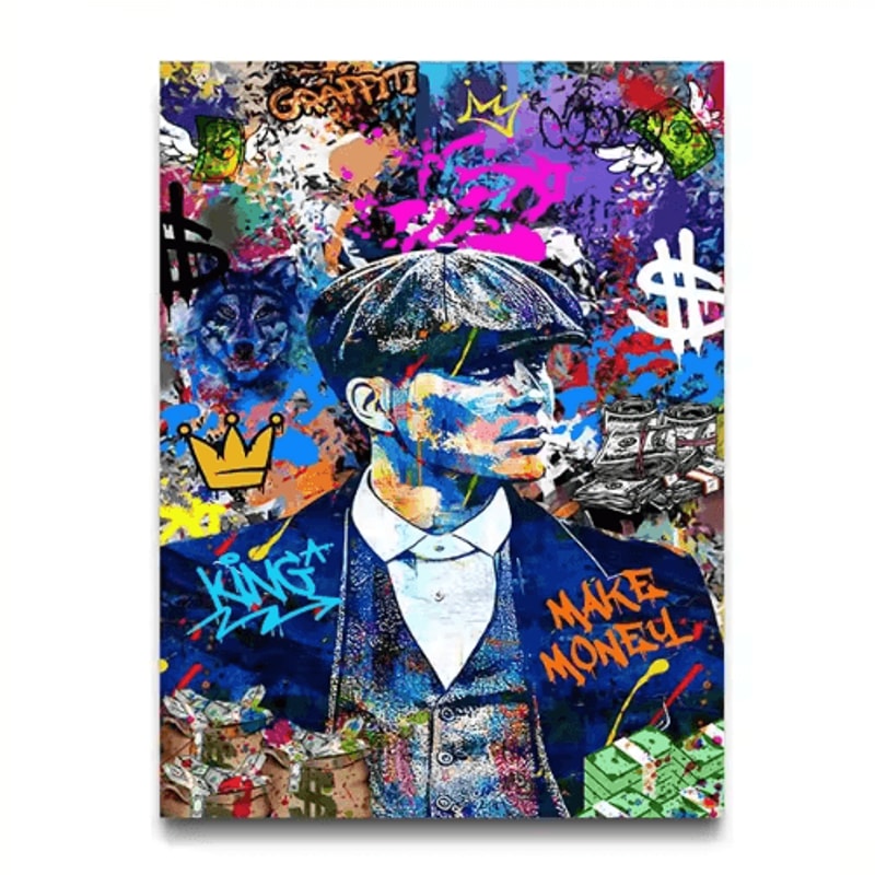 80s Gangster Graffiti Canvas Poster Retro Urban Street Art Wall Decor 5