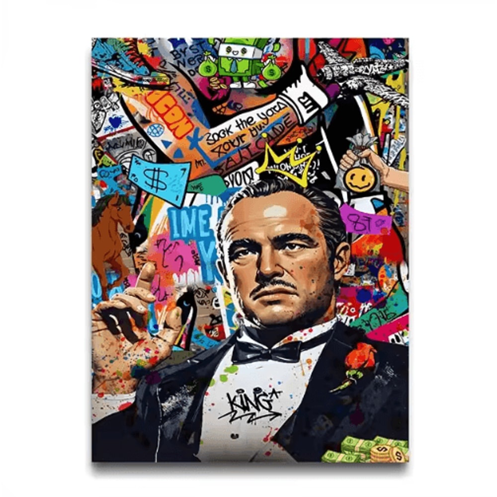 80s Gangster Graffiti Canvas Poster Retro Urban Street Art Wall Decor 6