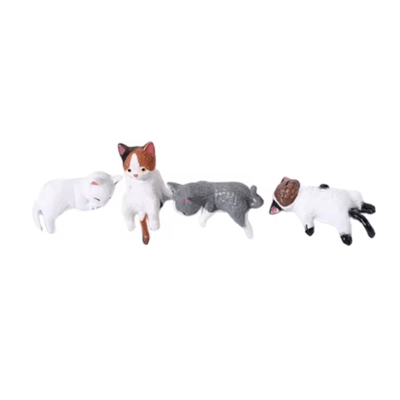 Mini Cute Cat Figurine Decor Aesthetic Desk Shelf Animal Ornament 1