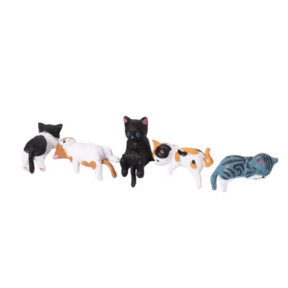 Mini Cute Cat Figurine Decor Aesthetic Desk Shelf Animal Ornament 2