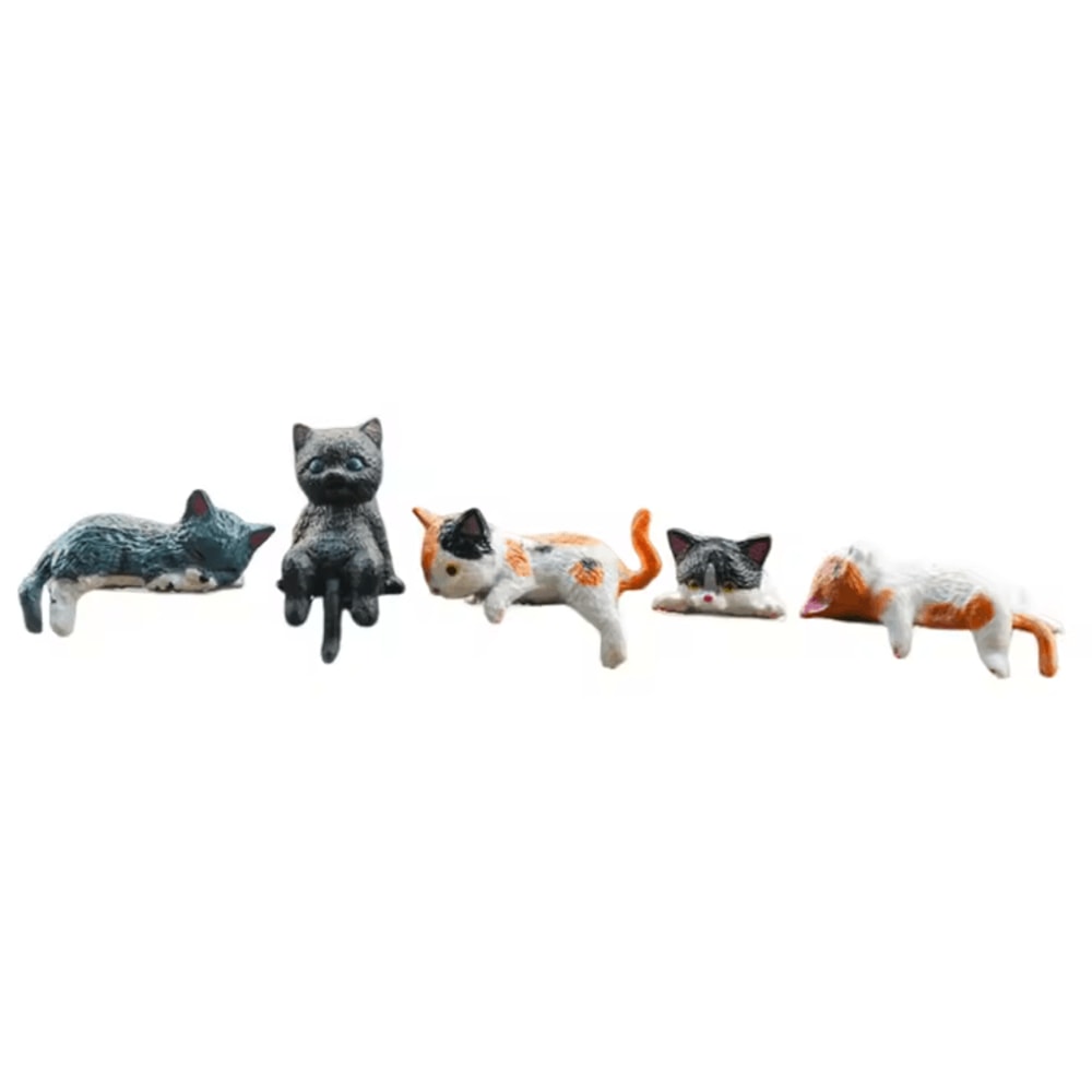 Mini Cute Cat Figurine Decor Aesthetic Desk Shelf Animal Ornament 6