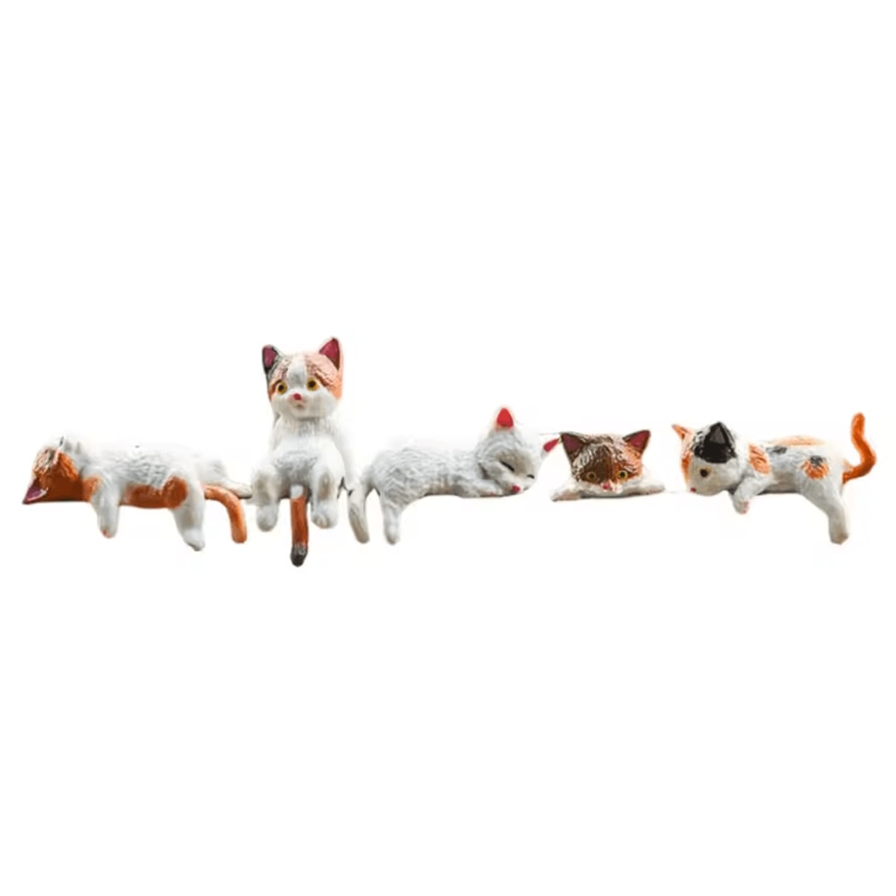 Mini Cute Cat Figurine Decor Aesthetic Desk Shelf Animal Ornament 8