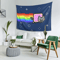 Nyan Cat Pixel Art Tapestry Retro Gaming Wall Hanging Aesthetic Decor 2