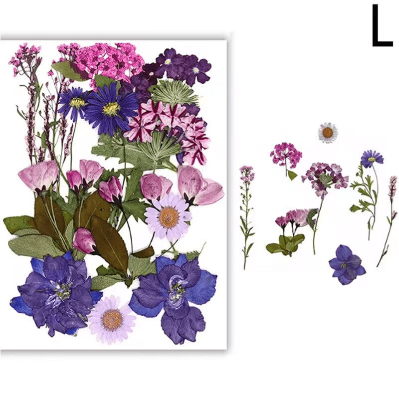 Natural Dried Flower Resin Fillers Real Floral Nail Art DIY Craft Decoration Set 11