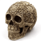 Plum Blossom Skull Resin Sculpture Artistic Gothic Home Garden Decor 0