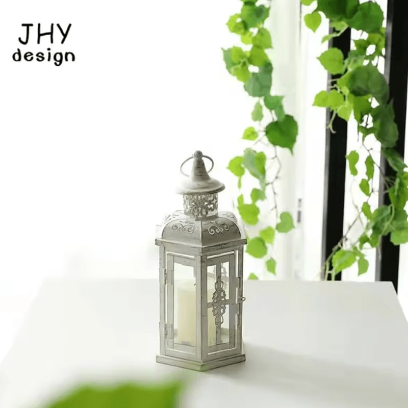 Vintage Metal Hanging Candle Lantern 10 Decorative Indoor Outdoor Candle Holder 3