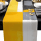 Abstract Yellow Linen Table Runner Modern Geometric Kitchen Dining Table Decor 0