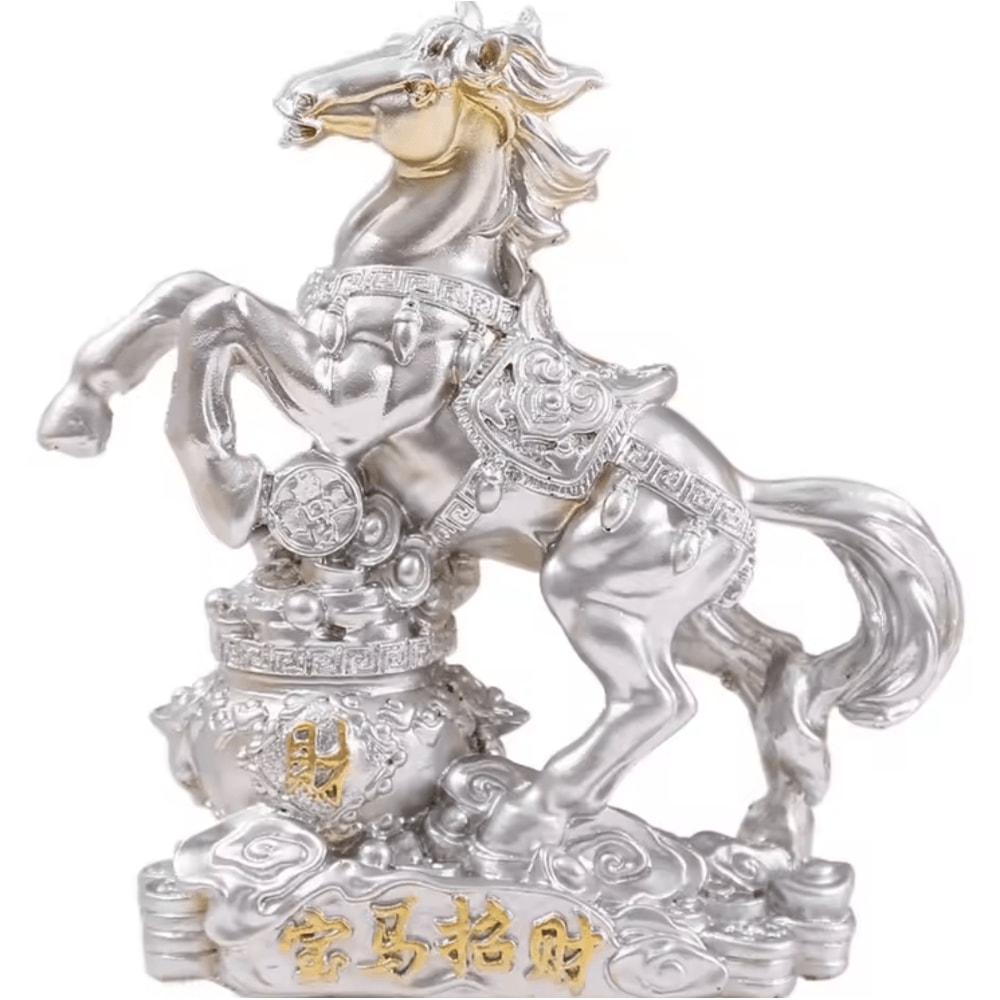 Rosewood Feng Shui Horse Statue Lucky Wealth Zodiac Desk Home Decor 5
