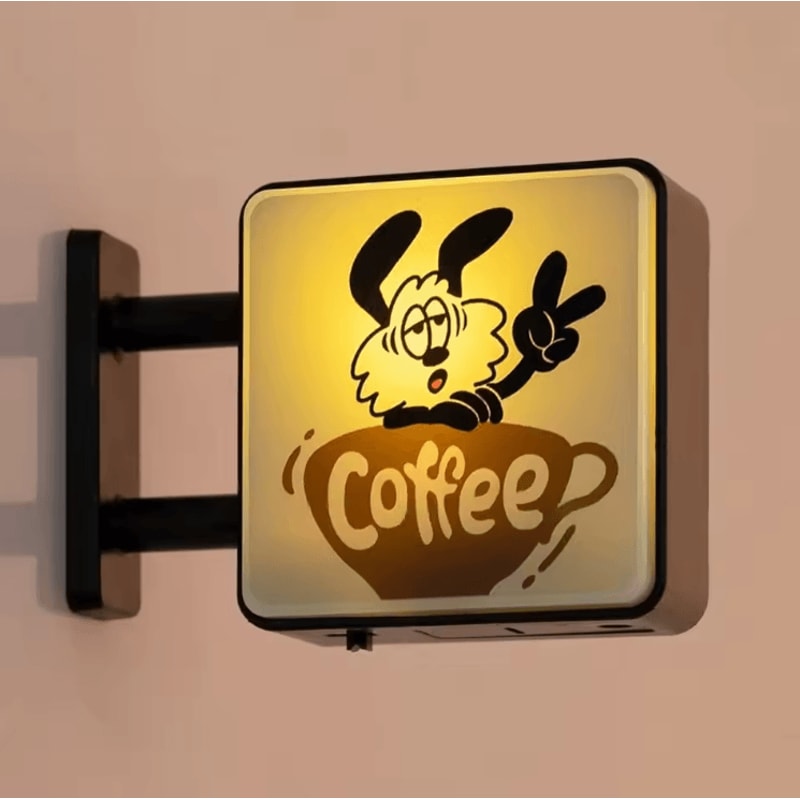Mini Coffee LED Light Sign Magnet Aesthetic Coffee Corner Glow Decor 1