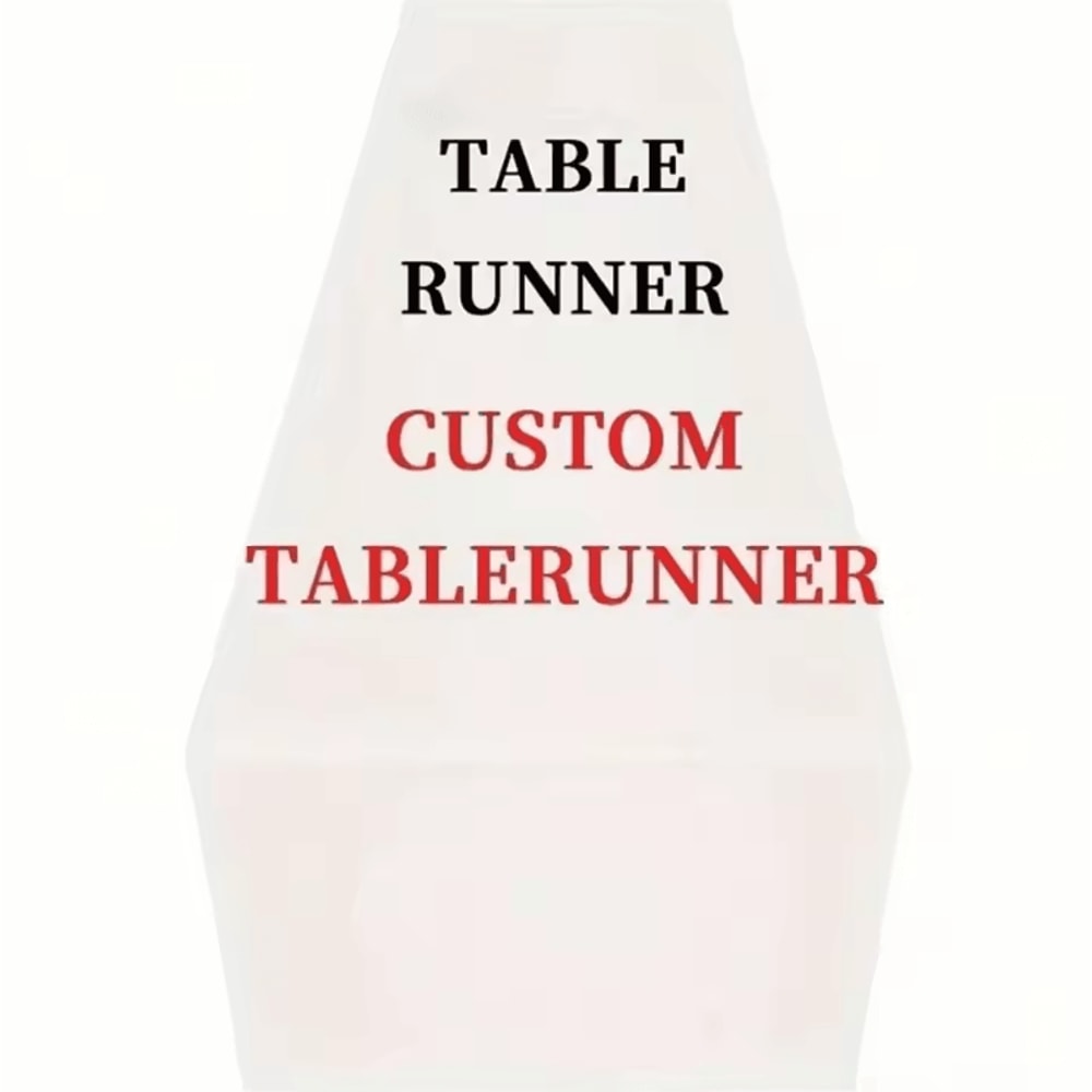 Personalized Linen Table Runner Custom Name Wedding Dining Table De 0