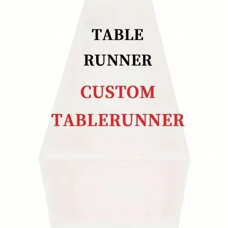 Personalized Linen Table Runner Custom Name Wedding Dining Table De 0