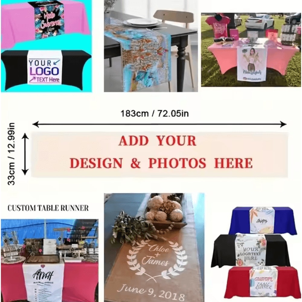 Personalized Linen Table Runner Custom Name Wedding Dining Table De 1