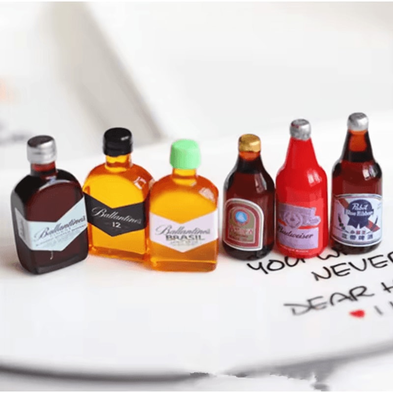 Miniature Beer Glass Set 10PCS Realistic Dollhouse Bar Cups Resin Decor 3