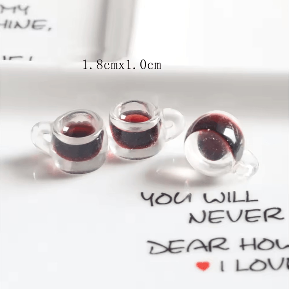 Miniature Beer Glass Set 10PCS Realistic Dollhouse Bar Cups Resin Decor 8