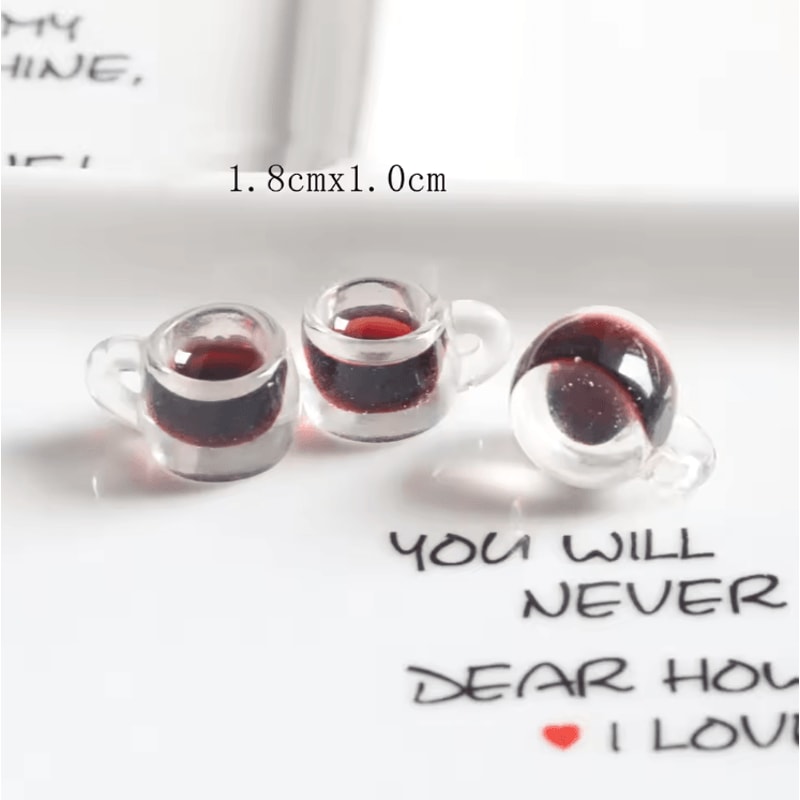 Miniature Beer Glass Set 10PCS Realistic Dollhouse Bar Cups Resin Decor 8