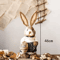 Large Straw Woven Easter Bunny Statue Rustic Spring Garden Home Decor 46cm 8