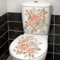 Golden Flower Toilet Sticker Waterproof SelfAdhesive Bathroom Decor Decal 0