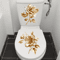Golden Flower Toilet Sticker Waterproof SelfAdhesive Bathroom Decor Decal 4