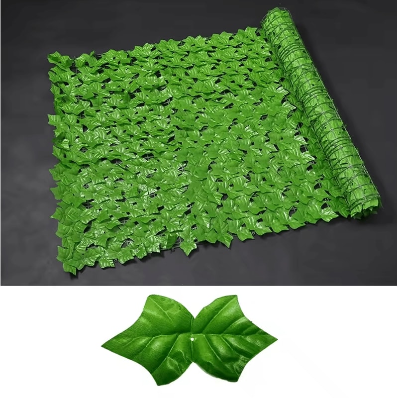 Artificial Ivy Leaf Fence Privacy Screen Balcony Garden Green Wall Decor 50 500cm 12