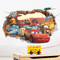 3D Cartoon Cars Wall Stickers Lightning McQueen Kids Room Decor Decals 14