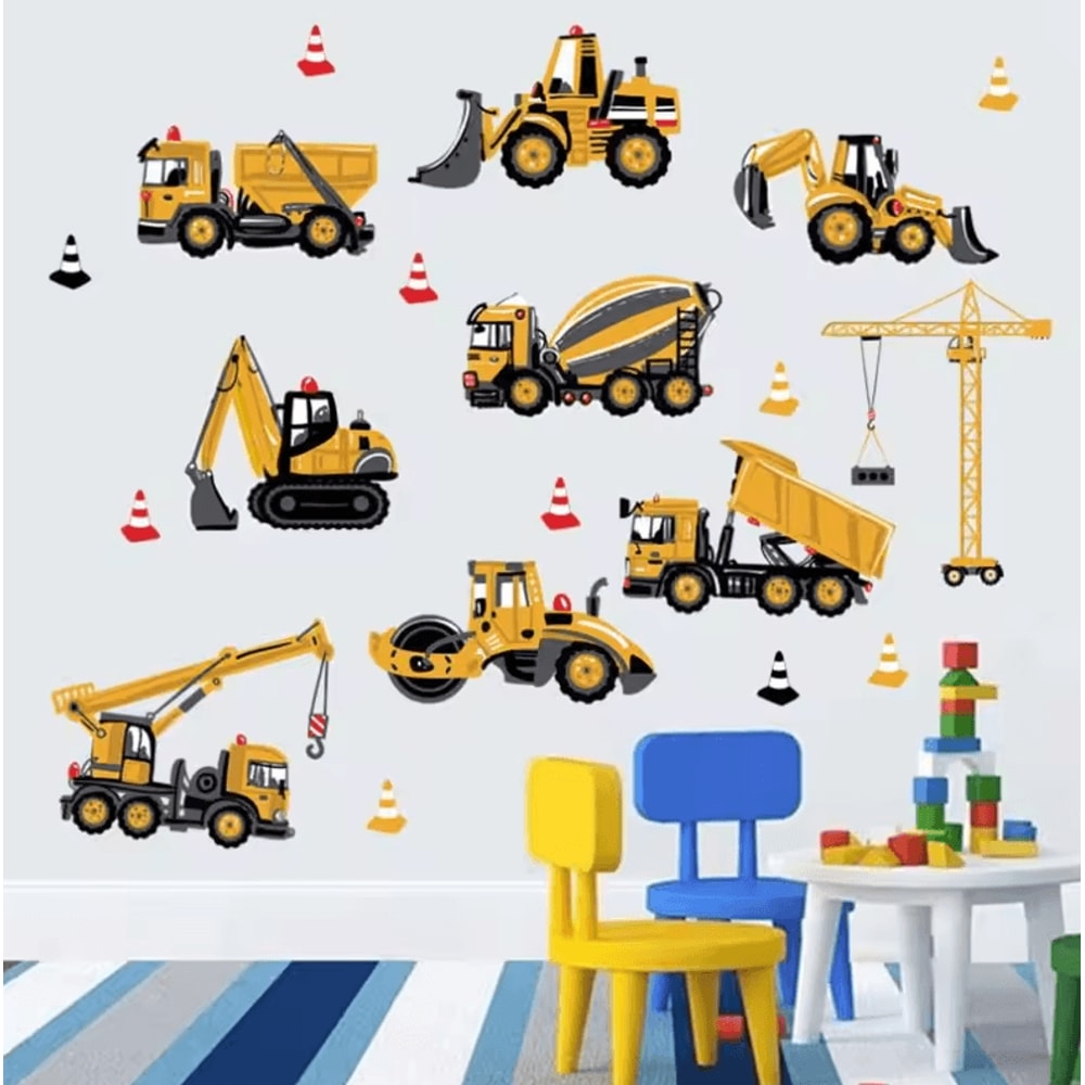 3D Cartoon Cars Wall Stickers Lightning McQueen Kids Room Decor Decals 15