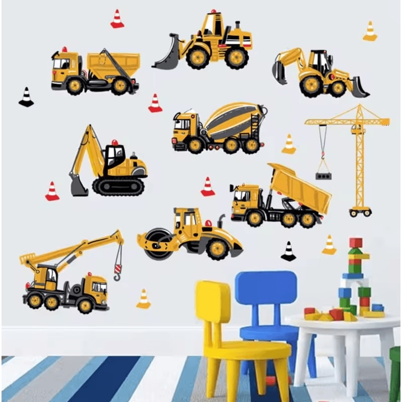 3D Cartoon Cars Wall Stickers Lightning McQueen Kids Room Decor Decals 15