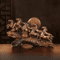 Eight Horses Feng Shui Resin Statue Lucky Wealth Horse Desk Home Decor 1