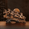 Eight Horses Feng Shui Resin Statue Lucky Wealth Horse Desk Home Decor 1