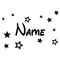 Personalized Name Wall Sticker With Stars Custom Kids Room Vinyl Decor 30 20cm 0