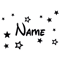 Personalized Name Wall Sticker With Stars Custom Kids Room Vinyl Decor 30 20cm 0