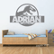 Personalized Jurassic Dinosaur Wall Sticker Custom Name TRex Kids Room Decor 1