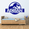 Personalized Jurassic Dinosaur Wall Sticker Custom Name TRex Kids Room Decor 2