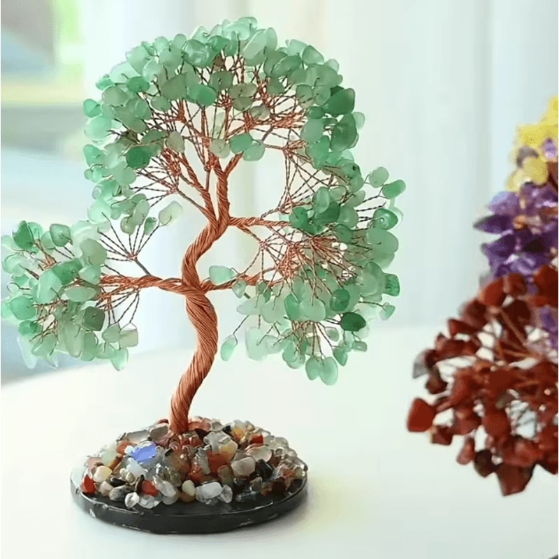 Seven Chakra Crystal Tree Of Life Feng Shui Positive Energy Desk Home Decor 2