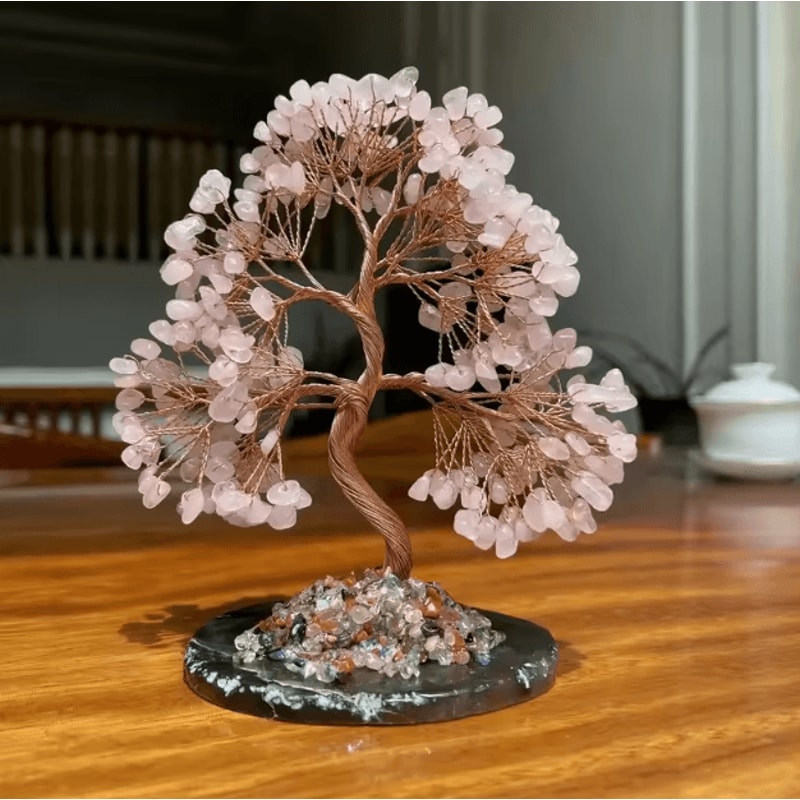 Seven Chakra Crystal Tree Of Life Feng Shui Positive Energy Desk Home Decor 3