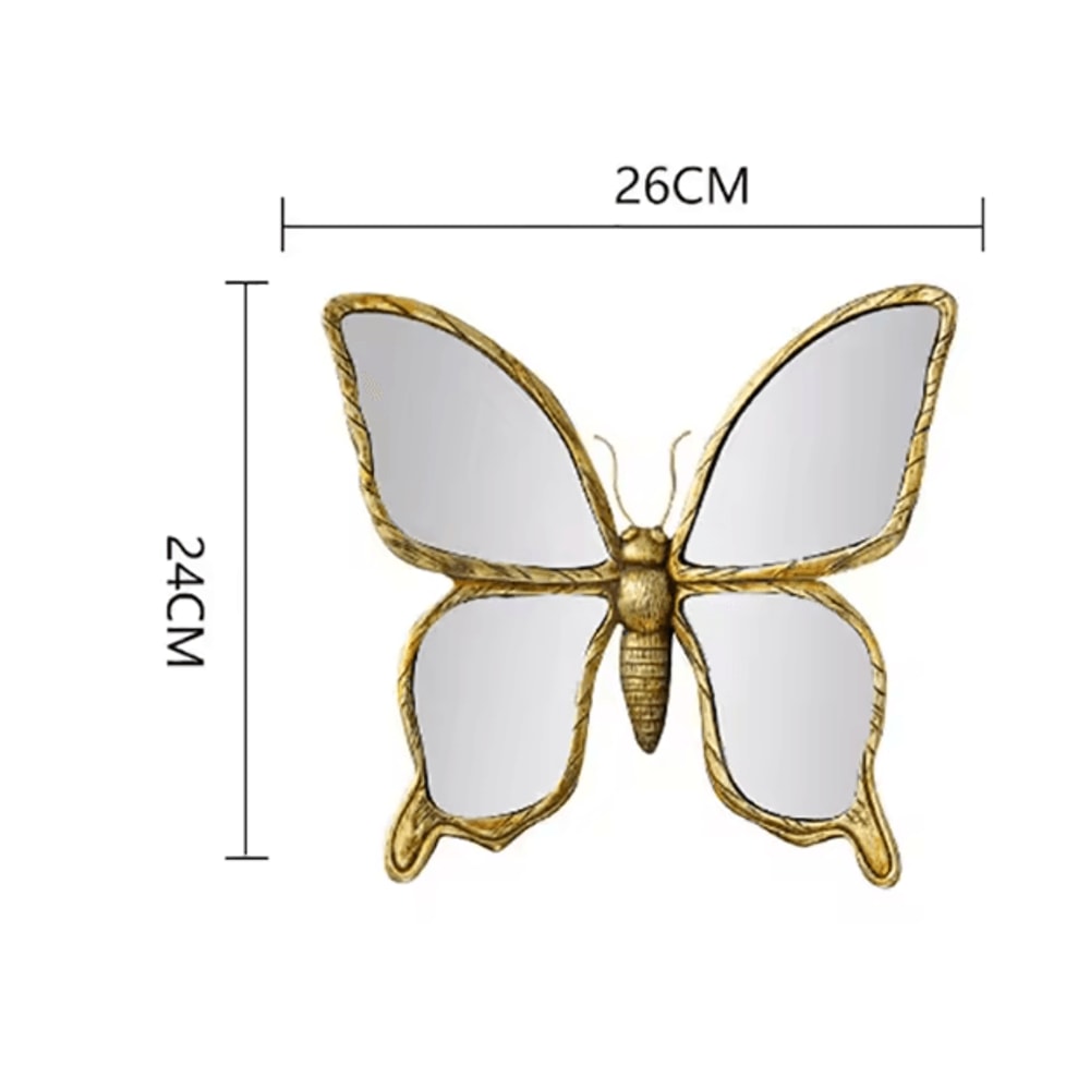 Vintage Dragonfly Resin Mirror Wall Art Elegant ButterflyInspired Home Decor 5