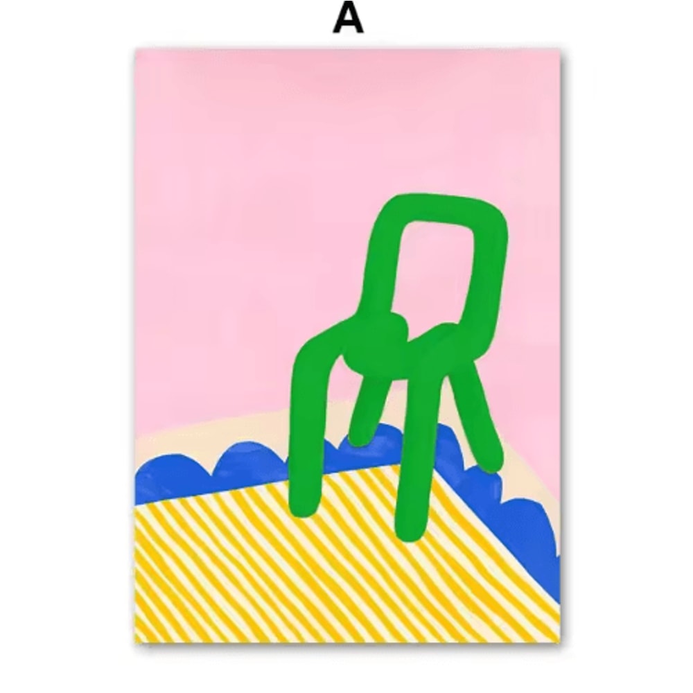 Abstract Crocodile Fish Sofa Canvas Wall Art Colorful Modern Living Room Decor 1