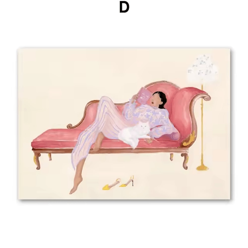 Abstract Crocodile Fish Sofa Canvas Wall Art Colorful Modern Living Room Decor 4