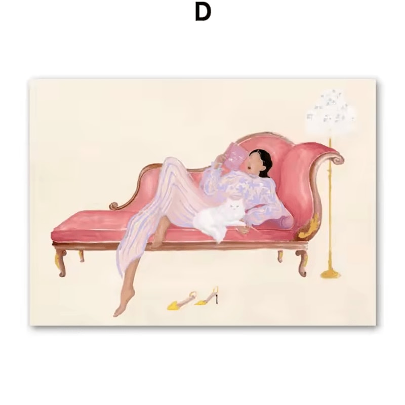 Abstract Crocodile Fish Sofa Canvas Wall Art Colorful Modern Living Room Decor 4