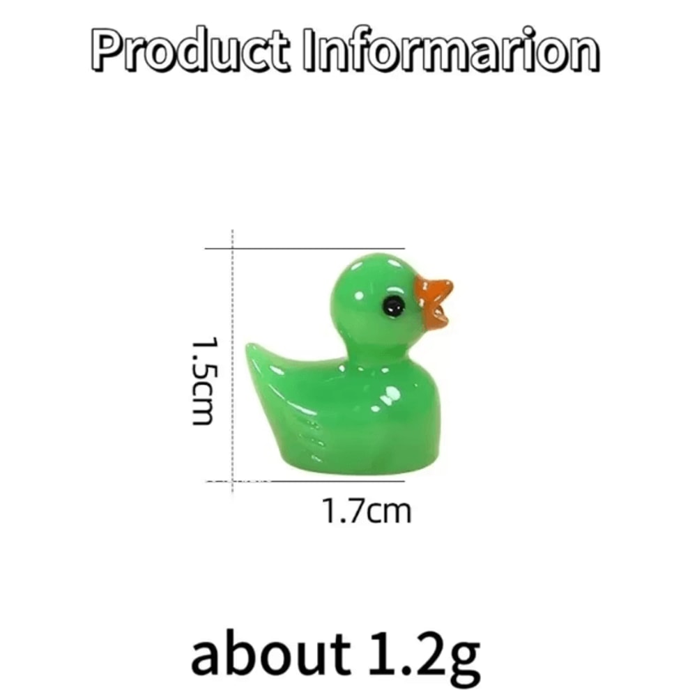 GlowintheDark Mini Resin Ducks Set 10300PCS Cute Luminous Duck Figurines For DIY Garden Decor 2