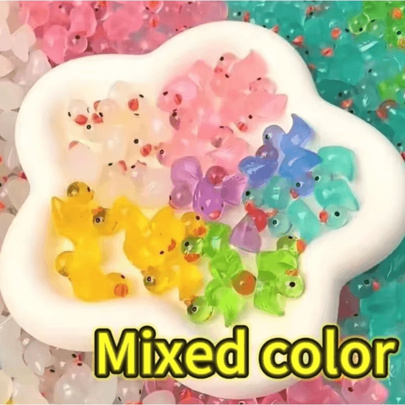 GlowintheDark Mini Resin Ducks Set 10300PCS Cute Luminous Duck Figurines For DIY Garden Decor 5
