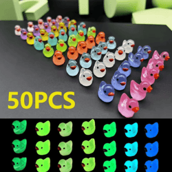 add a magical glow and playful charm to your creations with these adorable glow in the dark mini resin ducks. designed t