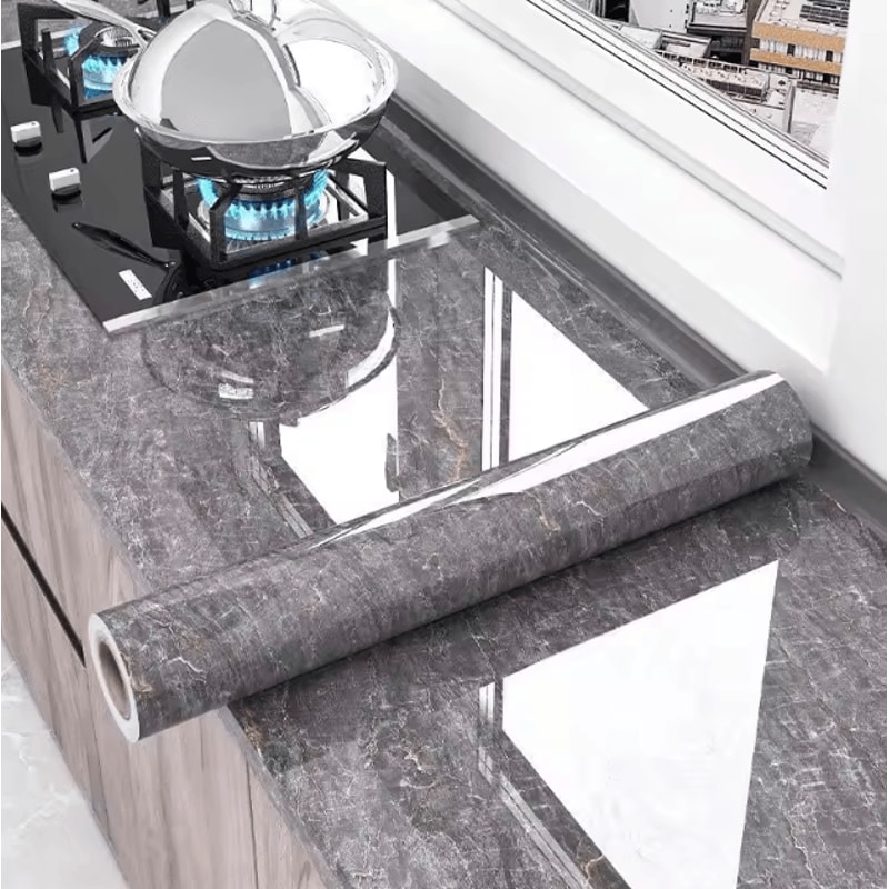 HeatResistant Kitchen OilProof Wall Sticker Waterproof SelfAdhesive Backsplash Decor 80cm 0