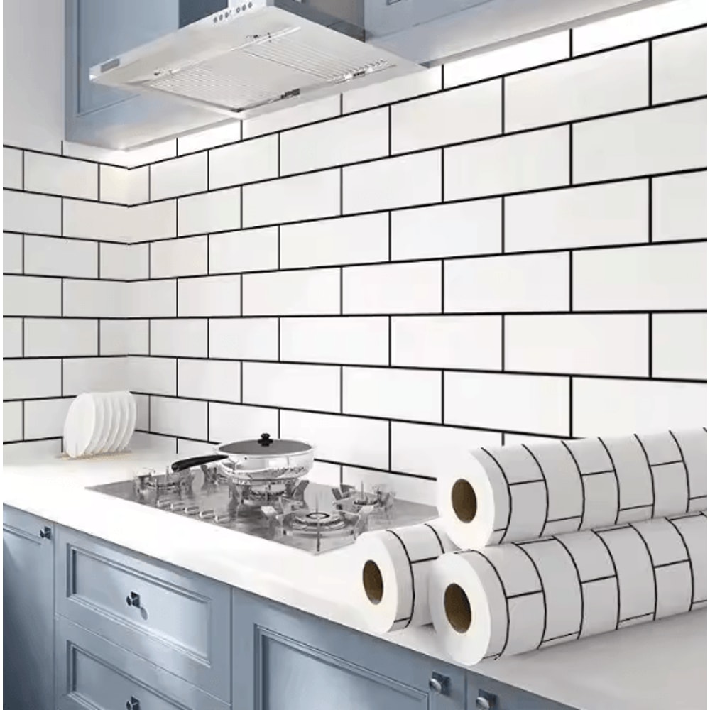 HeatResistant Kitchen OilProof Wall Sticker Waterproof SelfAdhesive Backsplash Decor 80cm 10